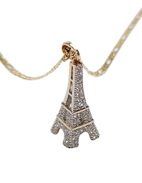 Collar francia de torre eiffel Limerence By Claudia Herrera Viajando de oro laminado 14 K