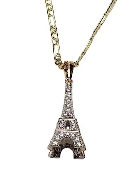 Collar francia de torre eiffel Limerence By Claudia Herrera Viajando de oro laminado 14 K