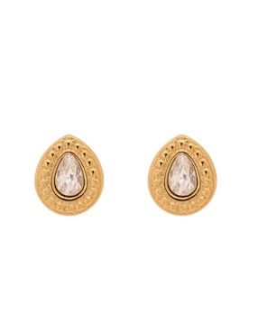 Aretes de gota Oro Angelus con acabado brillante zirconia