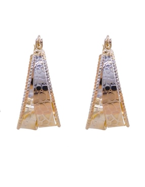 Arracadas triangulares Oro Angelus con acabado brillante