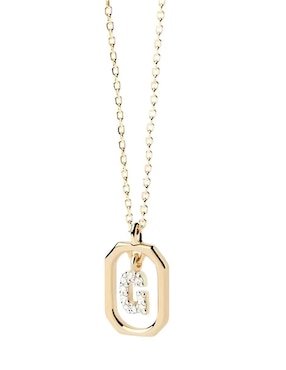 Collar de letra g Mink de plata P 925