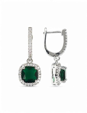 Aretes, collar y anillo Og zirconia