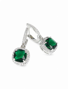 Aretes, collar y anillo Og zirconia