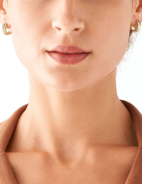 Arracadas Fossil Harlow con acabado brillante