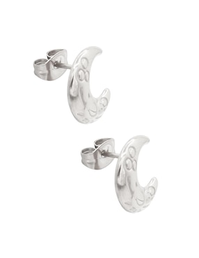 Aretes de luna Oro Angelus con acabado brillante
