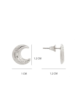 Aretes de luna Oro Angelus con acabado brillante
