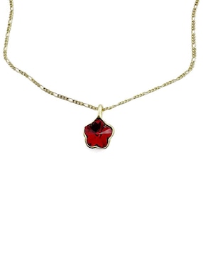 Collar de flor Moon de oro laminado 10 K