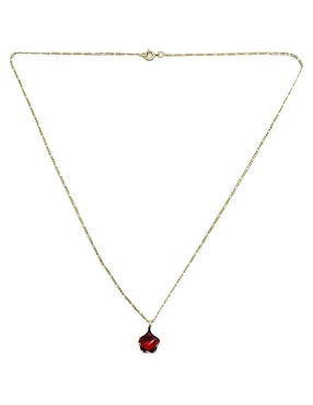 Collar de flor Moon de oro laminado 10 K