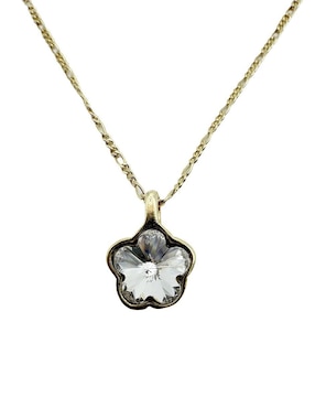 Collar de flor Moon de oro laminado 10 K