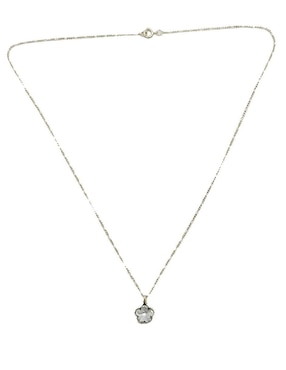 Collar de flor Moon de oro laminado 10 K