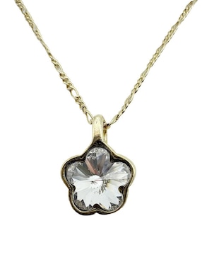 Collar de flor Moon de oro laminado 10 K