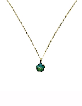 Collar de flor Moon de oro laminado 10 K
