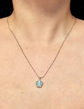 Collar de flor Moon de oro laminado 10 K