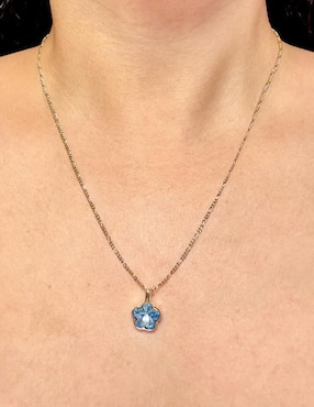 Collar de flor Moon de oro laminado 10 K