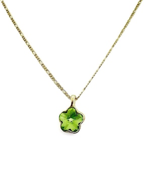 Collar de flor Moon de oro laminado 10 K