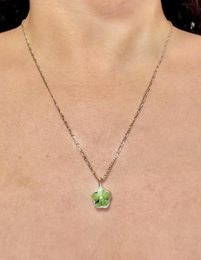 Collar de flor Moon de oro laminado 10 K
