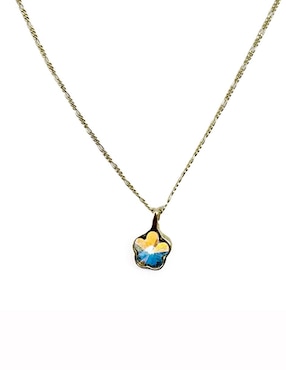 Collar de flor Moon de oro laminado 10 K