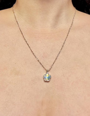 Collar de flor Moon de oro laminado 10 K