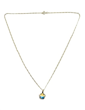 Collar de flor Moon de oro laminado 10 K