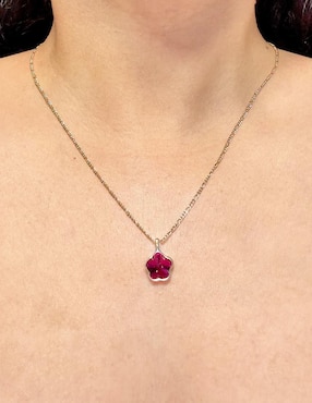 Collar de flor Moon de oro laminado 10 K