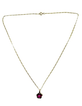 Collar de flor Moon de oro laminado 10 K
