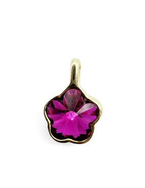 Collar de flor Moon de oro laminado 10 K