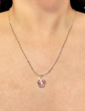 Collar de flor Moon de oro laminado 10 K