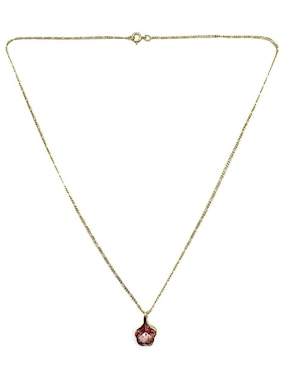 Collar de flor Moon de oro laminado 10 K