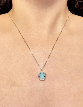 Collar de flor Moon de oro laminado 10 K