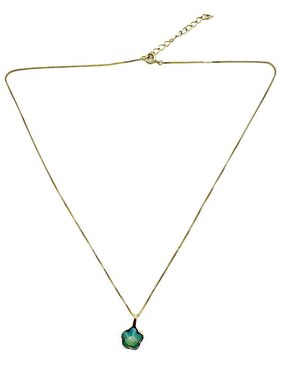 Collar de flor Moon de oro laminado 10 K