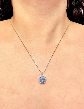 Collar de flor Moon de oro laminado 10 K