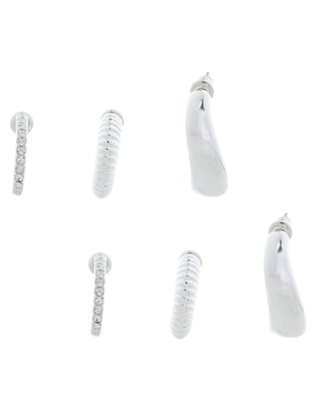 Set de aretes Anne Klein con acabado pulido