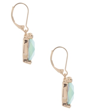 Aretes rectangulares Anne Klein Gemstone Glow con acabado brillante cristal