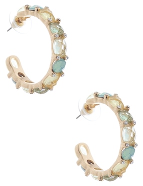 Arracadas Anne Klein Gemstone Glow con acabado pavé cristal
