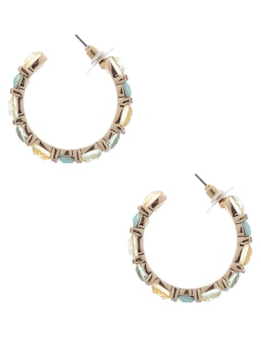 Arracadas Anne Klein Gemstone Glow con acabado pavé cristal