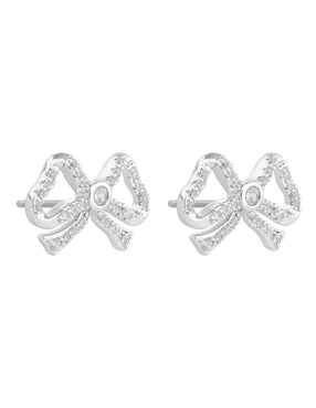 Aretes de moño Anne Klein Glimmering Ears con acabado brillante cristal