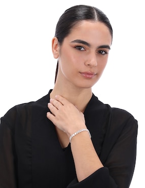 Brazalete Anne Klein Tennis Moment con acabado brillante