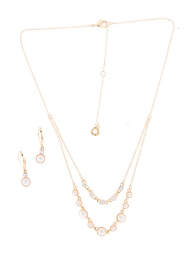 Aretes y collar Anne Klein Enchanted cristal