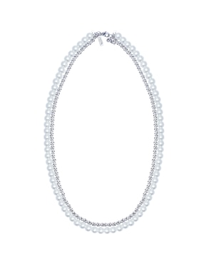 Collar de varios hilos Mossimo Perla Y Cadena Diamantada