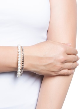 Pulsera Mossimo con perla Perla Y Cadena Diamantada
