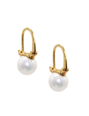 Aretes redondos Carré perla de cristal