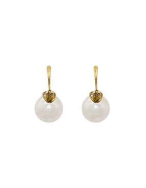 Aretes redondos Carré perla de cristal