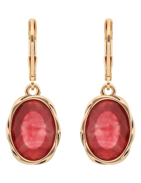 Aretes de círculo Napier con acabado brillante