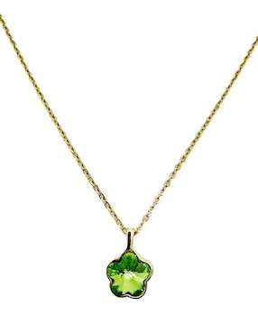 Collar de flor Moon de oro laminado 10 K