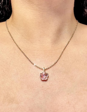 Collar de flor Moon de oro laminado 10 K