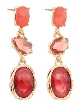 Aretes de círculo Napier con acabado brillante