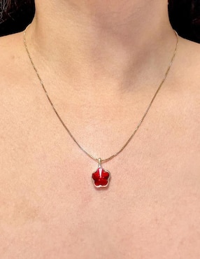 Collar de flor Moon de oro laminado 10 K