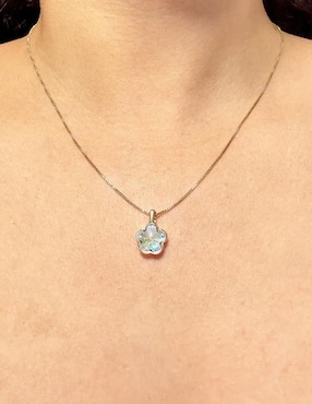 Collar de flor Moon de oro laminado 10 K