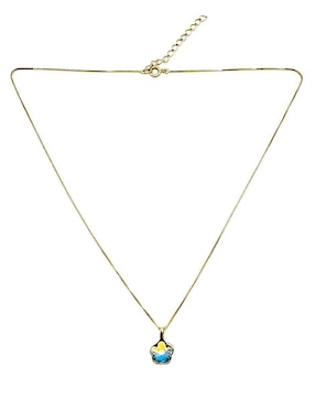 Collar de flor Moon de oro laminado 10 K