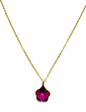 Collar de flor Moon de oro laminado 10 K